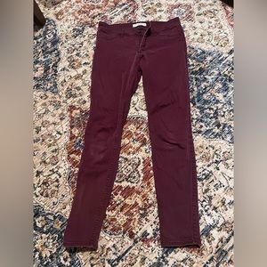 Abercrombie & Fitch Women’s Maroon Jeans/Pants